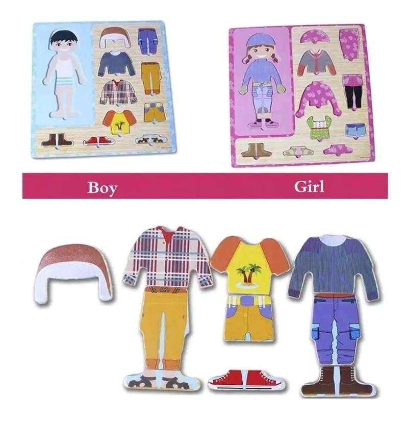 PACK DE 2 PUZZLES DE MADERA PARA NIÑOS EDUCATIVOS - 9