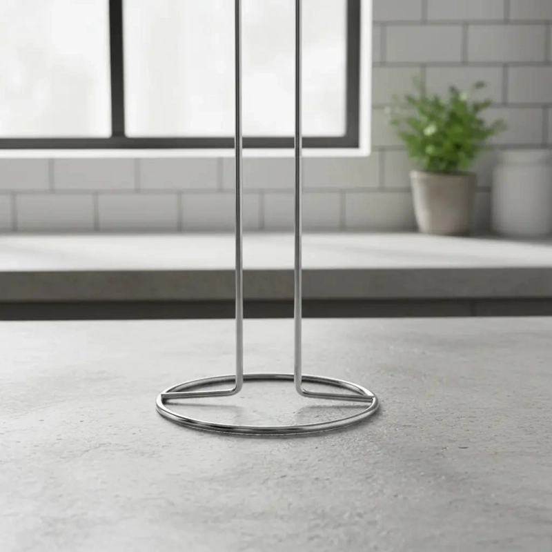 PORTA TOALLIN ROLLO DE MADERA Y BAMBU PARA COCINA - 7