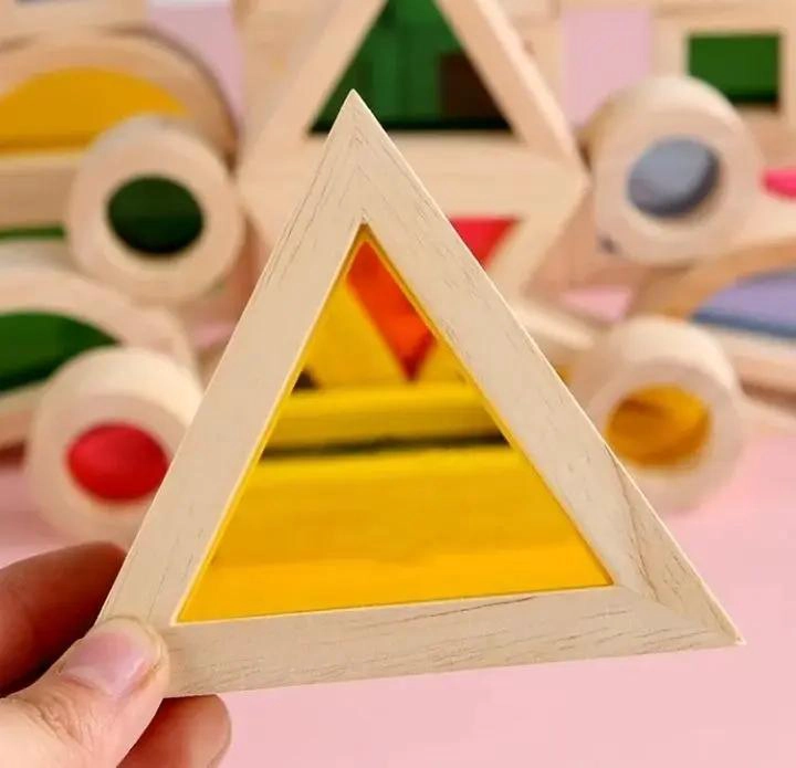 JUEGO DE BLOQUES DE MADERA PARA CONSTRUCCION DIDACTICA 24 PIEZAS - 7