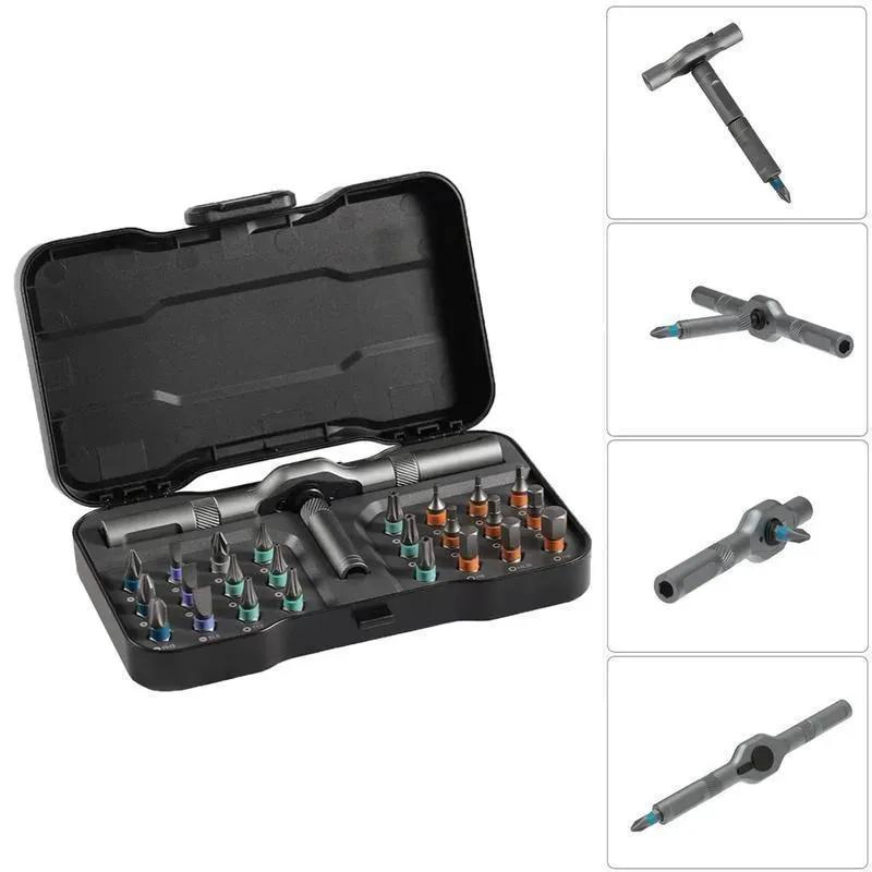 KIT DE DESTORNILLADORES 24 EN 1 CON PUNTAS MAGNE TICAS INTERCAMBIABLES - 1