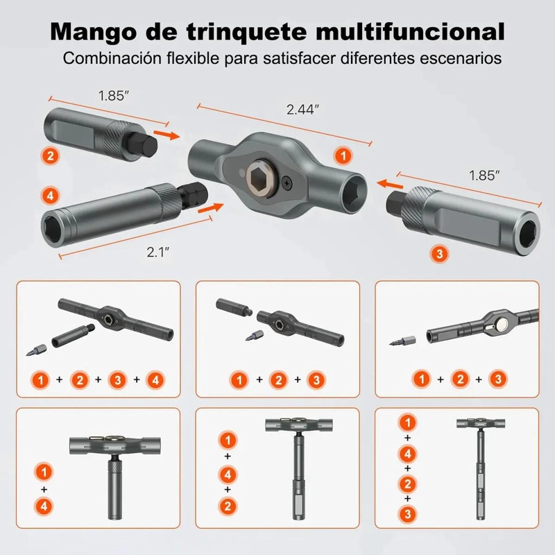 KIT DE DESTORNILLADORES 24 EN 1 CON PUNTAS MAGNE TICAS INTERCAMBIABLES - 4