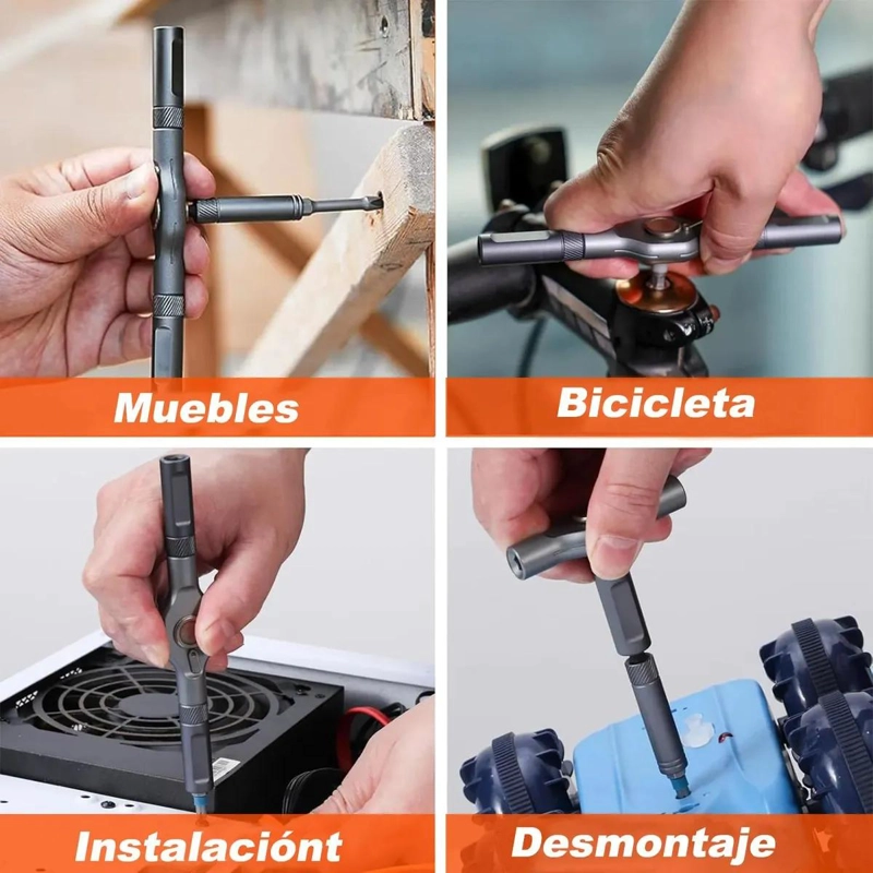 KIT DE DESTORNILLADORES 24 EN 1 CON PUNTAS MAGNE TICAS INTERCAMBIABLES - 7