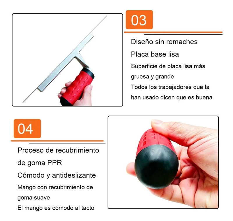 LLANA DE ENLUCIDO CURVA DE ACERO INOXIDABLE 40 CM - 5