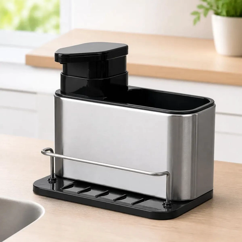 ORGANIZADOR DE COCINA ACERO INOXIDABLE CON DISPENSADOR - 2