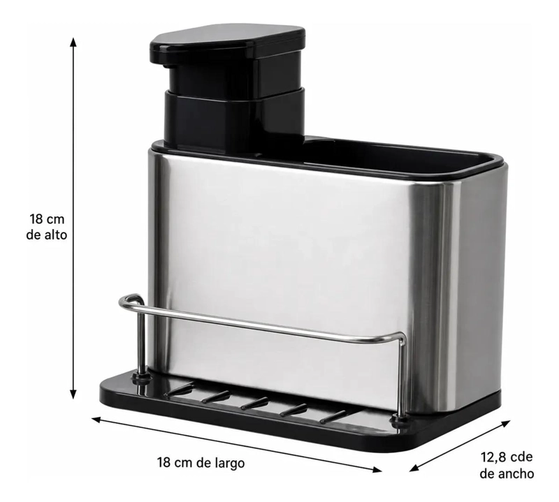 ORGANIZADOR DE COCINA ACERO INOXIDABLE CON DISPENSADOR - 3