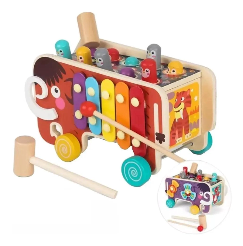 CUBO DE JUEGOS DE MADERA EDUCATIVO PARA NIÑOS CON FORMAS Y COLORES - 6