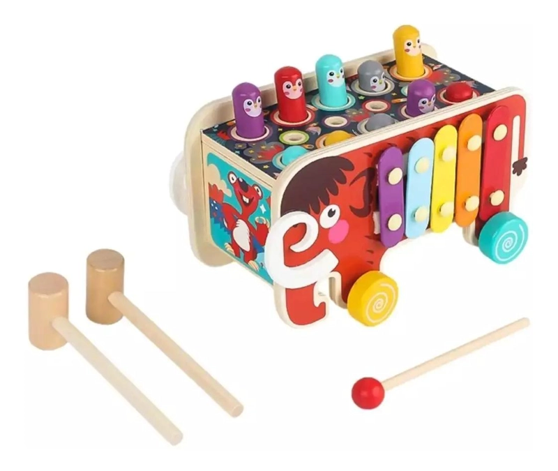 CUBO DE JUEGOS DE MADERA EDUCATIVO PARA NIÑOS CON FORMAS Y COLORES - 7