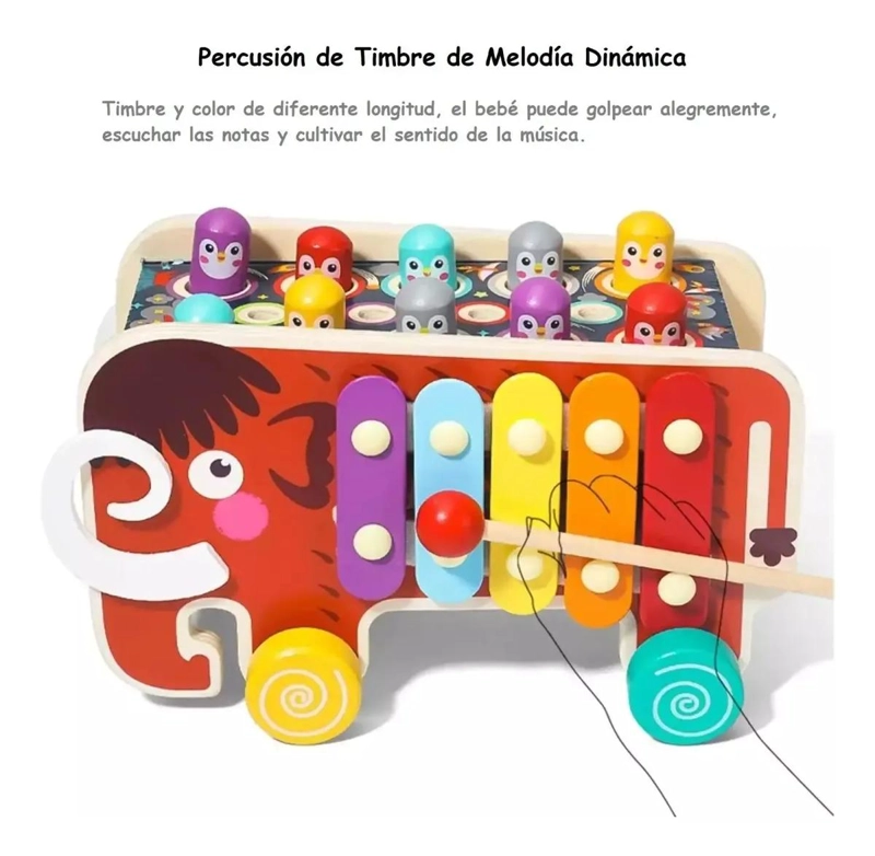 CUBO DE JUEGOS DE MADERA EDUCATIVO PARA NIÑOS CON FORMAS Y COLORES - 8