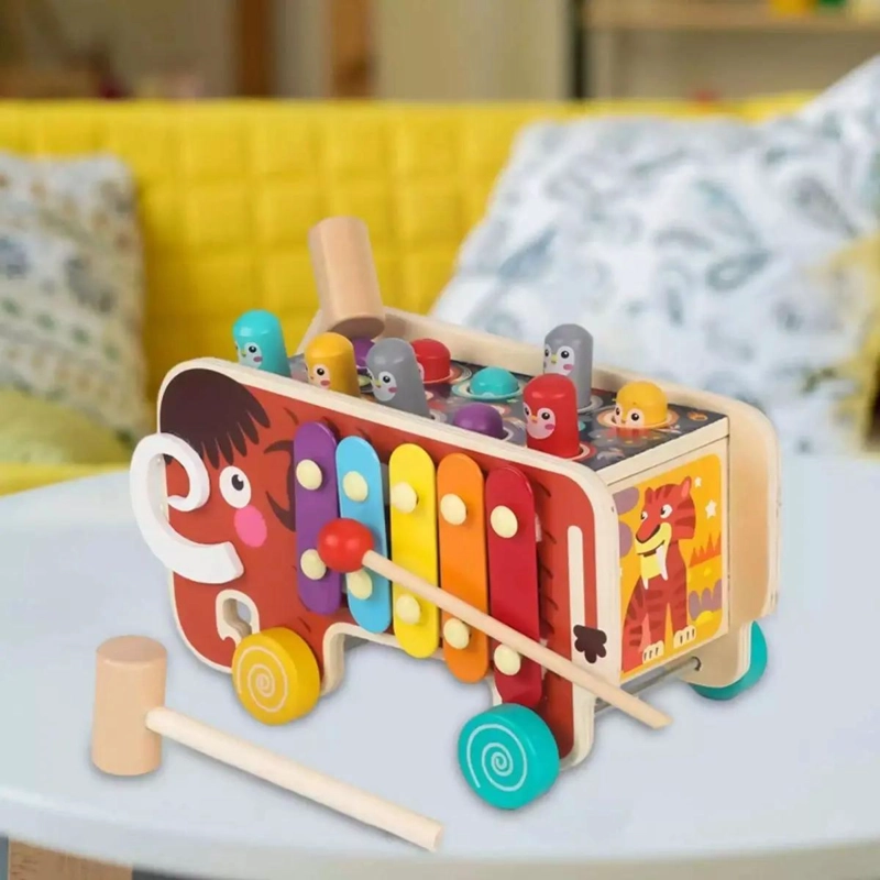 CUBO DE JUEGOS DE MADERA EDUCATIVO PARA NIÑOS CON FORMAS Y COLORES - 9