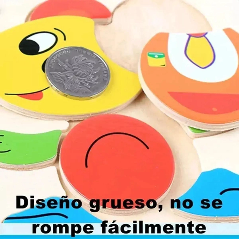 ROMPECABEZAS DE MADERA PARA NIÑOS CON FIGURAS DE ANIMALES - 3