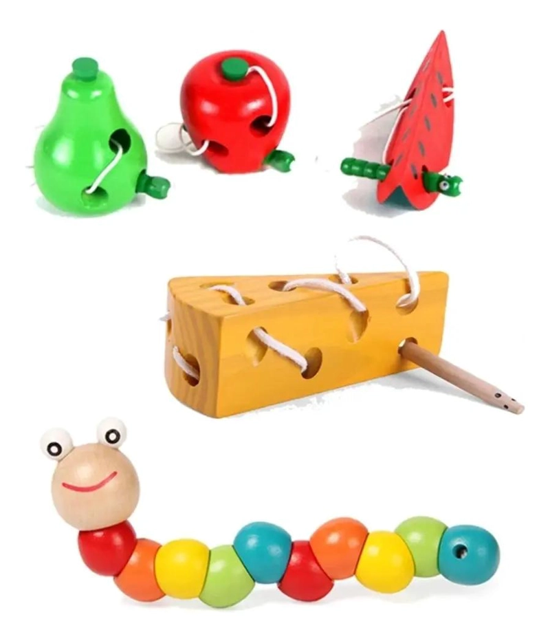 JUGUETES MONTESSORI DE MADERA PARA APRENDIZAJE INFANTIL - 2