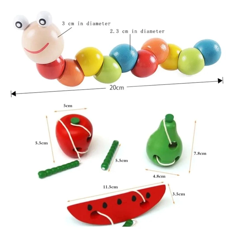 JUGUETES MONTESSORI DE MADERA PARA APRENDIZAJE INFANTIL - 6