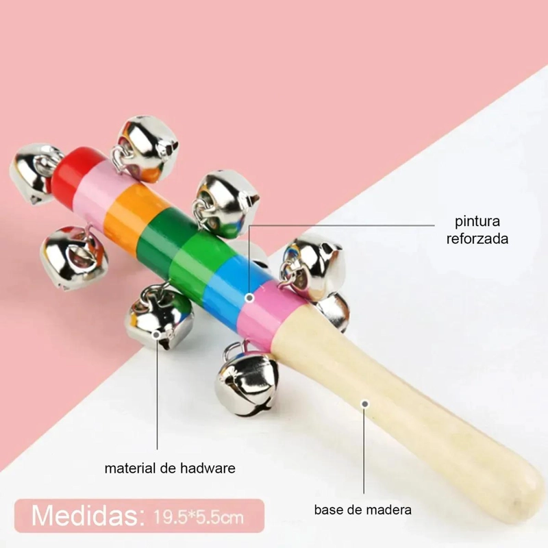 SET DE 8 INSTRUMENTOS MUSICALES DE MADERA PARA NIÑOS MULTICOLOR - 8