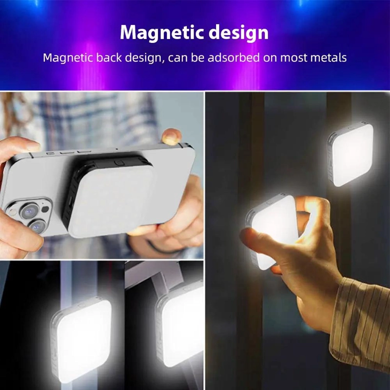 LUZ LED DE VIDEO MAGNE TICA COMPACTA PARA FOTOGRAFIA Y VIDEOCONFERENCIA - 5