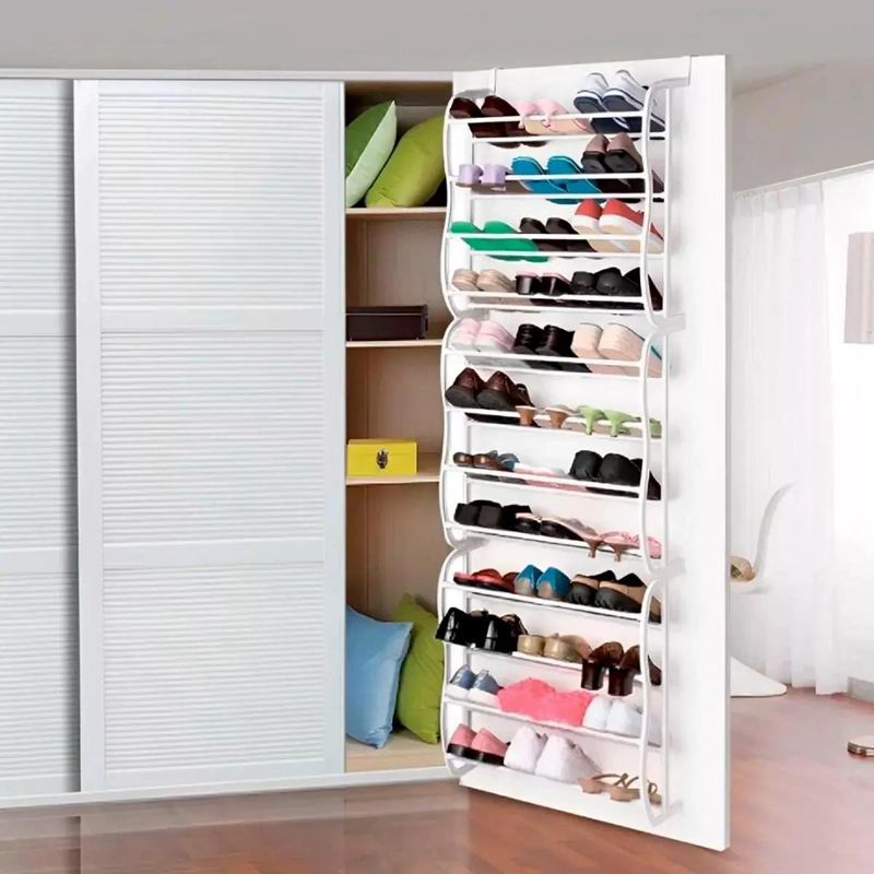 ZAPATERO VERTICAL PARA PARED Y PUERTA CON CAPACIDAD PARA 36 PARES - 4