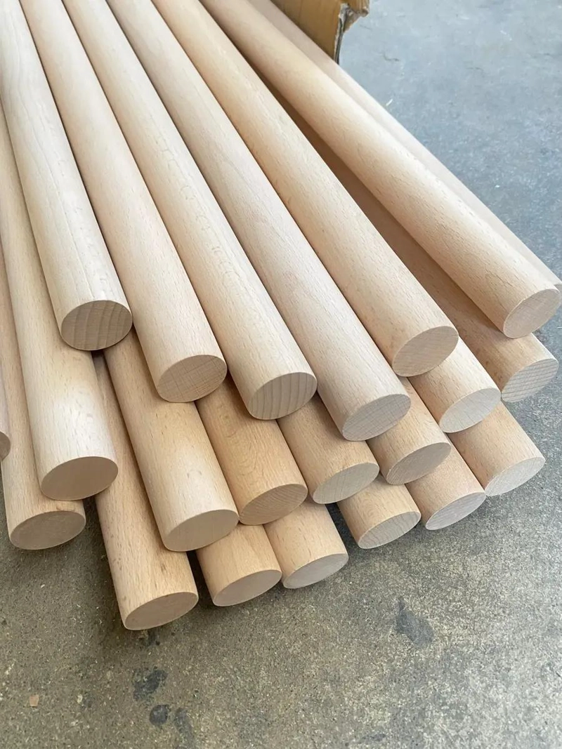 BARRA DE MADERA LISA Y PULIDA DE 25MM X 1 METRO - 2
