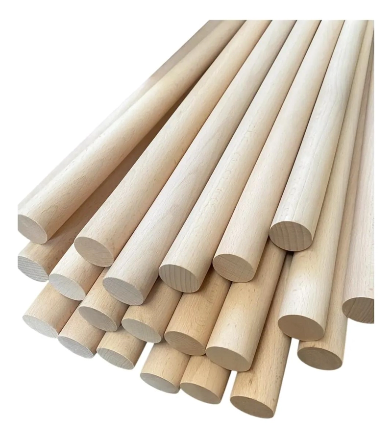 BARRA DE MADERA LISA Y PULIDA DE 25MM X 1 METRO - 4