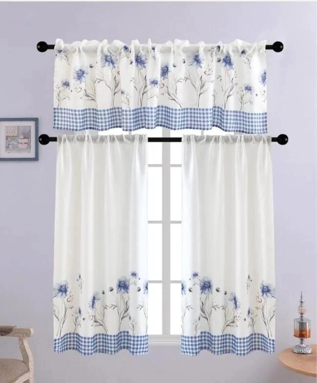 VISILLO ELEGANTE PARA COCINA 100% POLIE STER Y LUZ NATURAL - 1