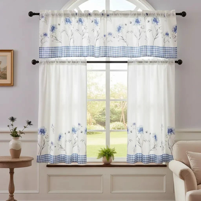 VISILLO ELEGANTE PARA COCINA 100% POLIE STER Y LUZ NATURAL - 2