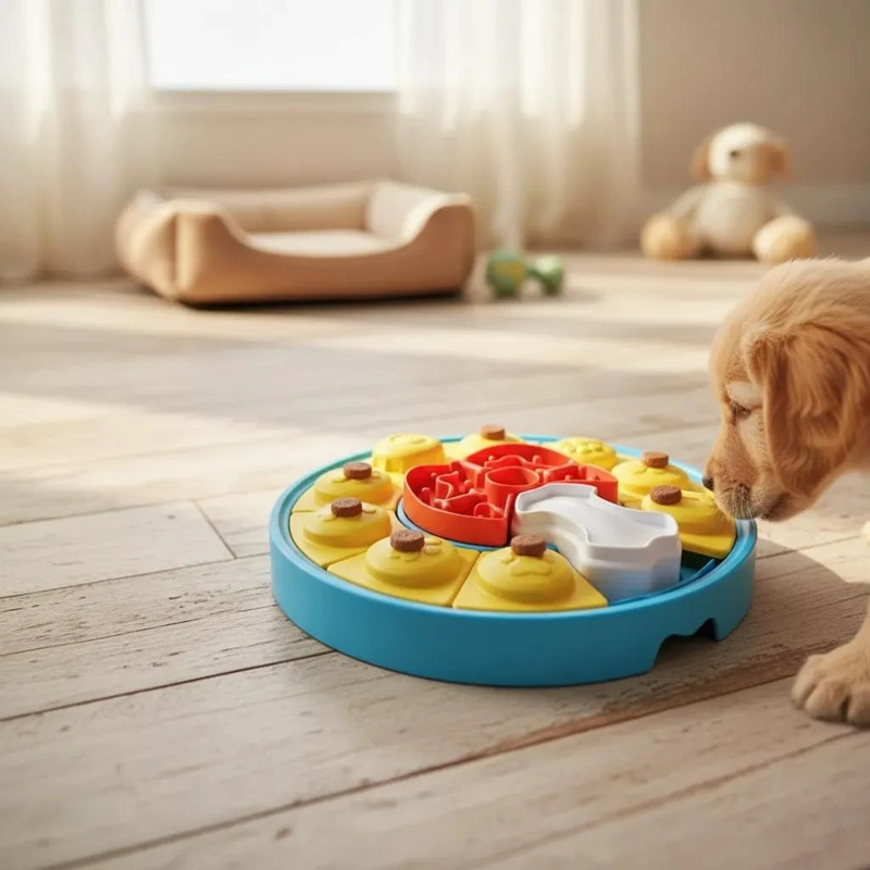 PUZZLE INTERACTIVO AZUL PARA PERROS ESTIMULA LA AGILIDAD MENTAL - 2