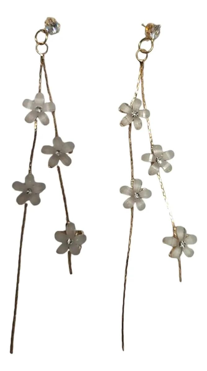 AROS LARGOS CON DISEÑO DE FLORES Y HADAS ELEGANTES - 1