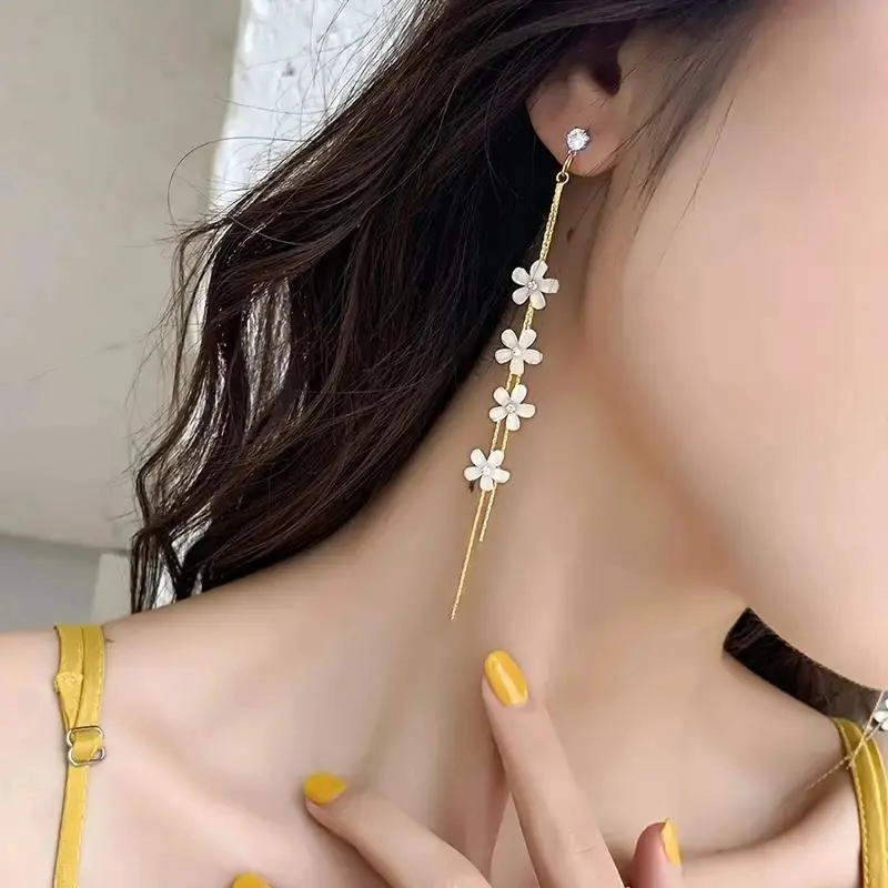 AROS LARGOS CON DISEÑO DE FLORES Y HADAS ELEGANTES - 2