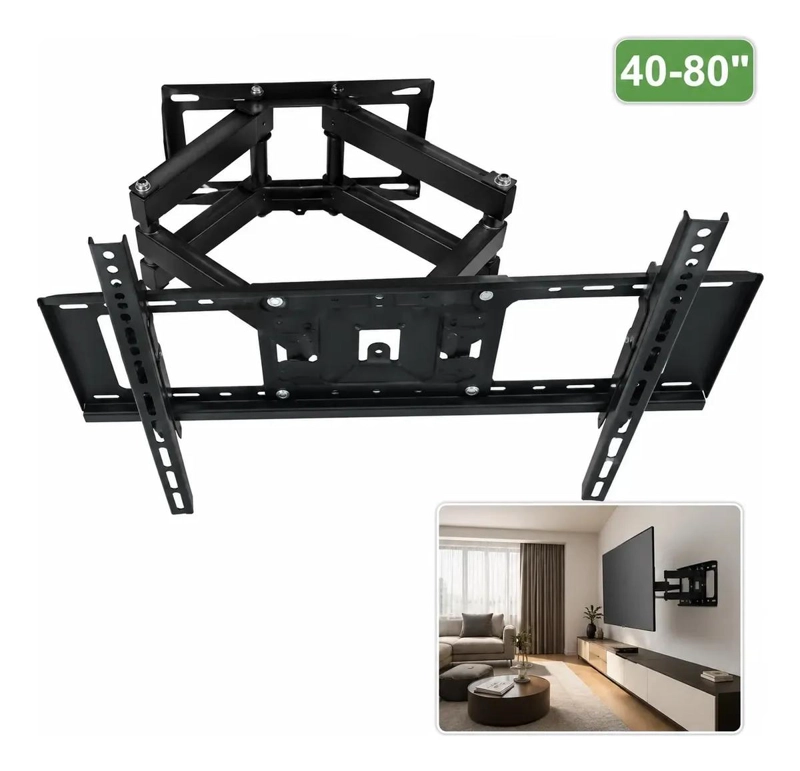 SOPORTE DE PARED ARTICULADO PARA TELEVISORES DE 40 A 80 PULGADAS - 1