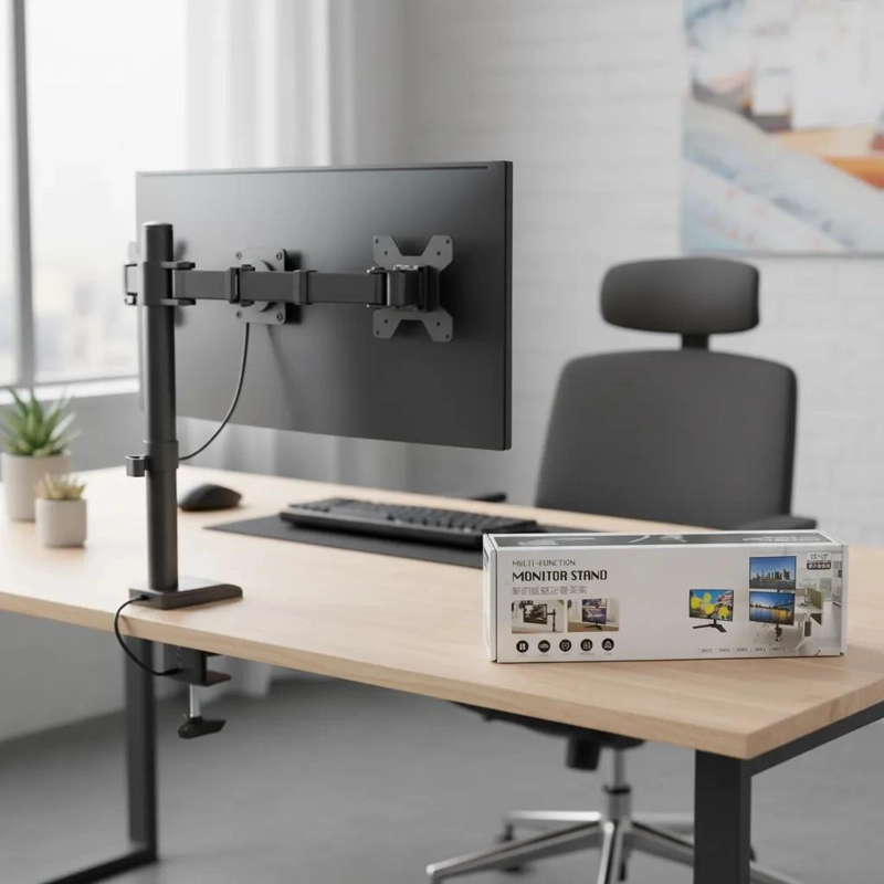 SOPORTE DE MONITOR AJUSTABLE PARA ESCRITORIO 13-27 PULGADAS - 3