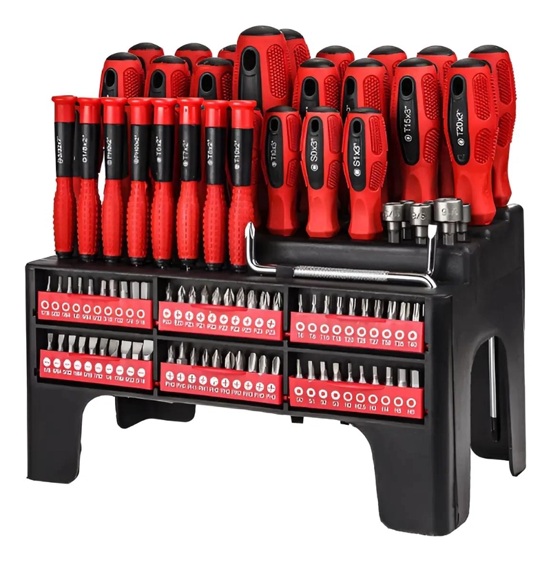 SET DE DESTORNILLADORES Y PUNTAS MAGNE TICAS 100 PIEZAS - 1