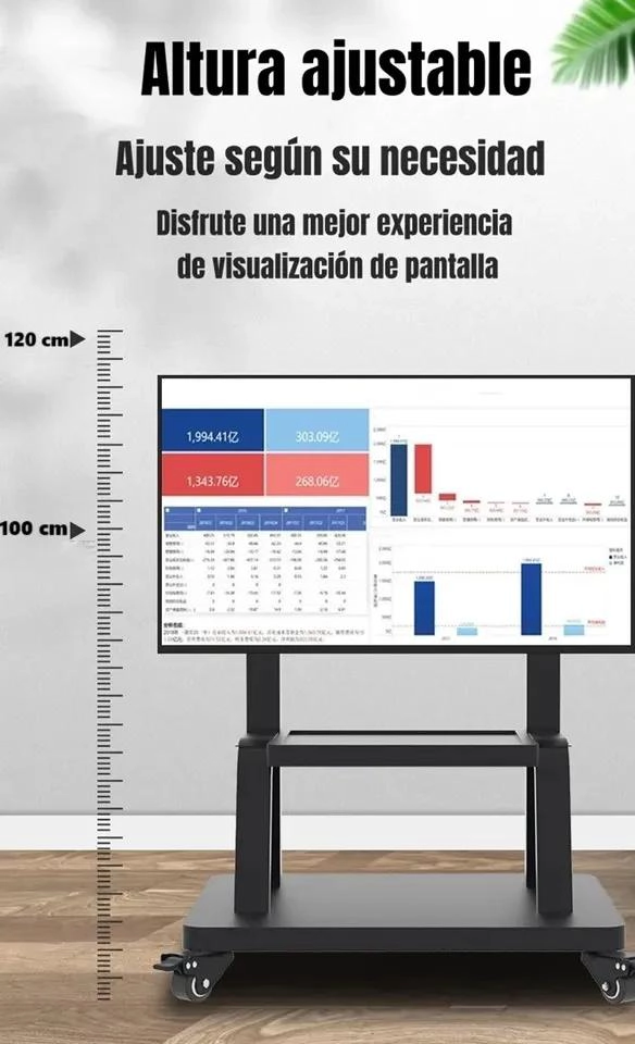 SOPORTE MOVIL PARA TV DE 32 A 65 PULGADAS CON RUEDAS - 6