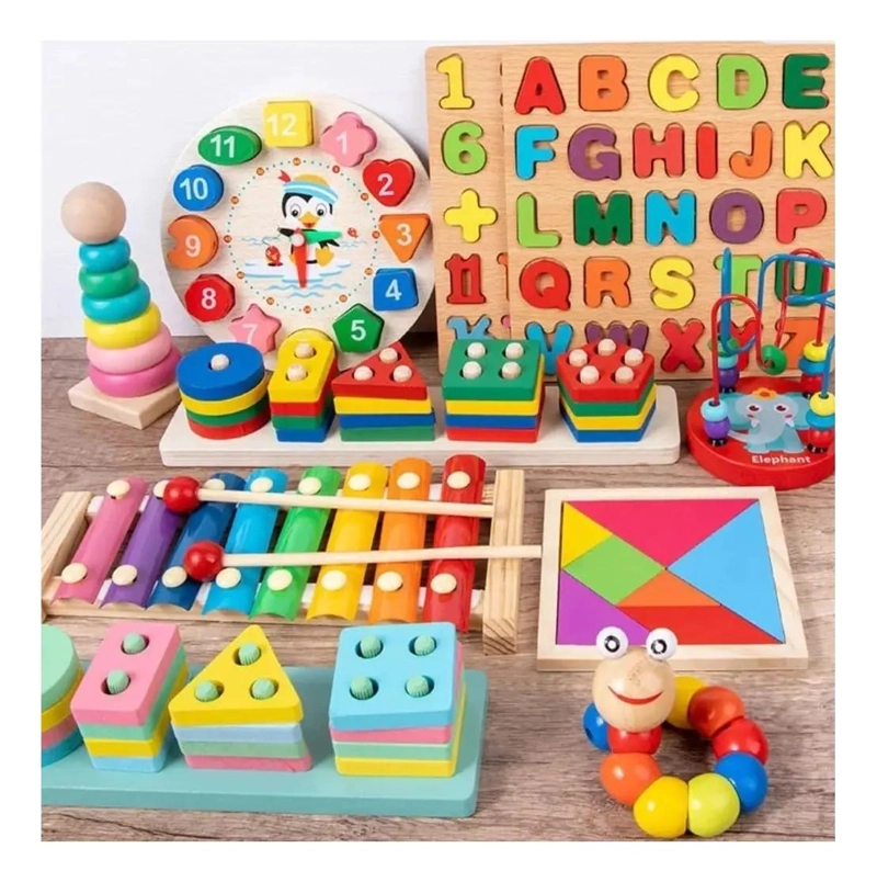 SET DE JUGUETES DIDACTICOS DE MADERA PARA NIÑOS DE 3 AÑOS - 2