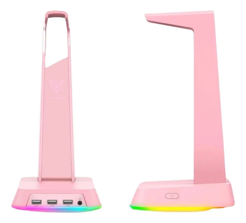 SOPORTE PARA AURICULARES RGB CON PUERTOS USB Y AUX - 2