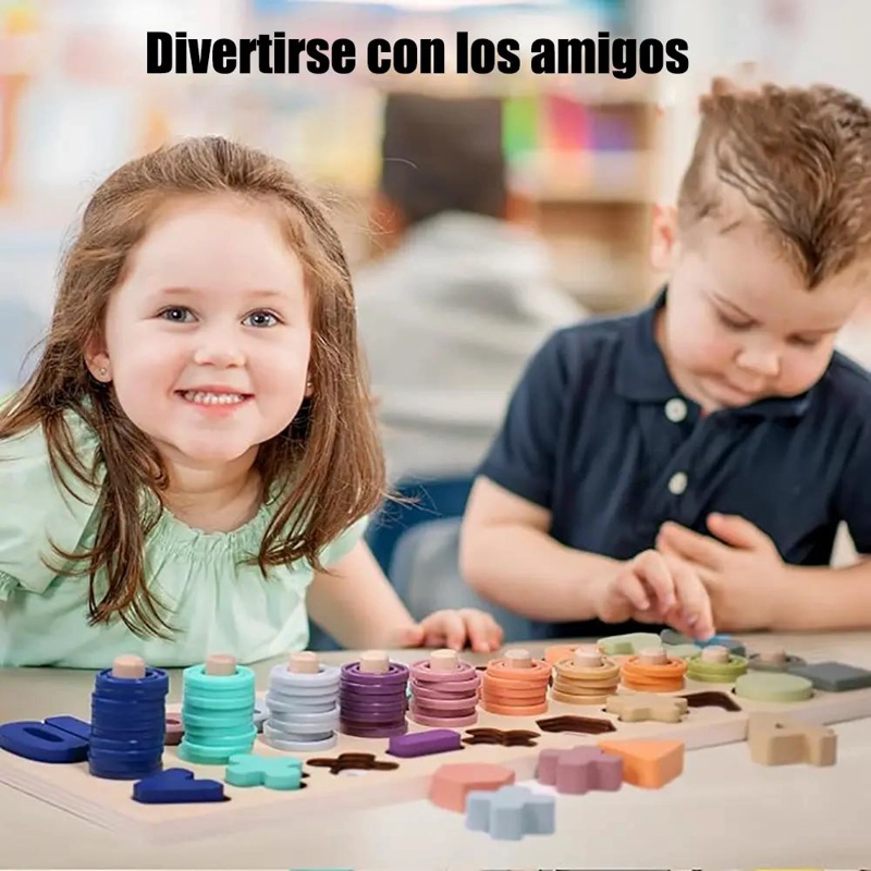 JUGUETE EDUCATIVO DE MADERA PARA APRENDER MATEMATICAS - 7