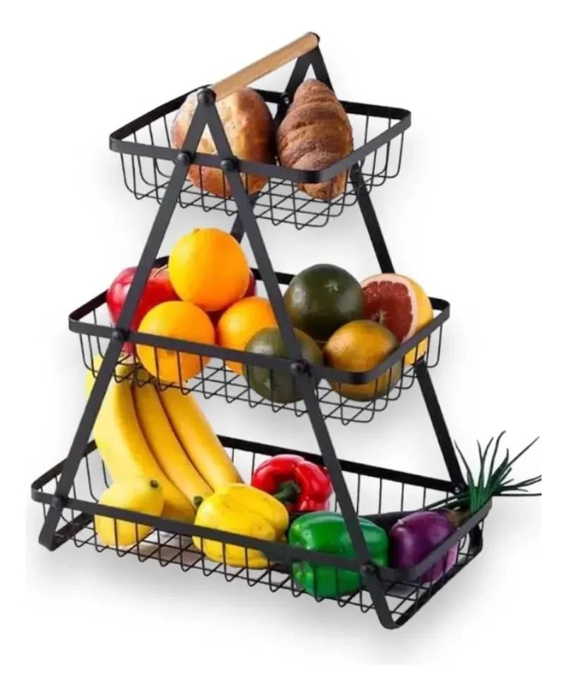 ORGANIZADOR DE FRUTAS Y VERDURAS DE 3 NIVELES PARA COCINA - 1