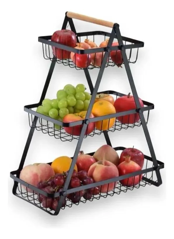 ORGANIZADOR DE FRUTAS Y VERDURAS DE 3 NIVELES PARA COCINA - 2