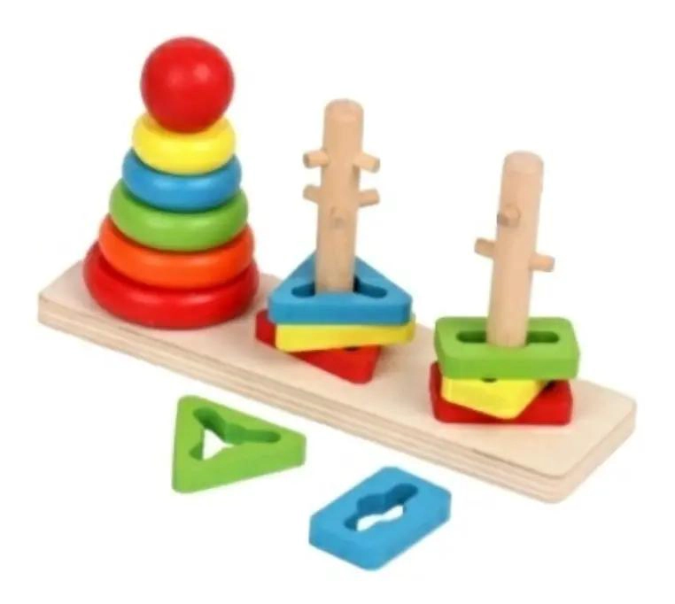 KIT DIDACTICO DE JUGUETES DE MADERA PARA NIÑOS - 4