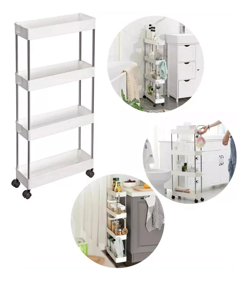 CARRITO ORGANIZADOR MULTIFUNCIONAL DE 4 NIVELES CON RUEDAS - 1