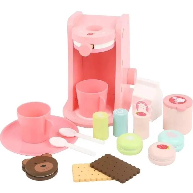 JUEGO DE MADERA COCINA CAFETERA PARA NIÑAS - 1