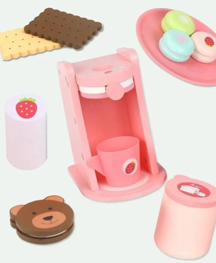 JUEGO DE MADERA COCINA CAFETERA PARA NIÑAS - 2