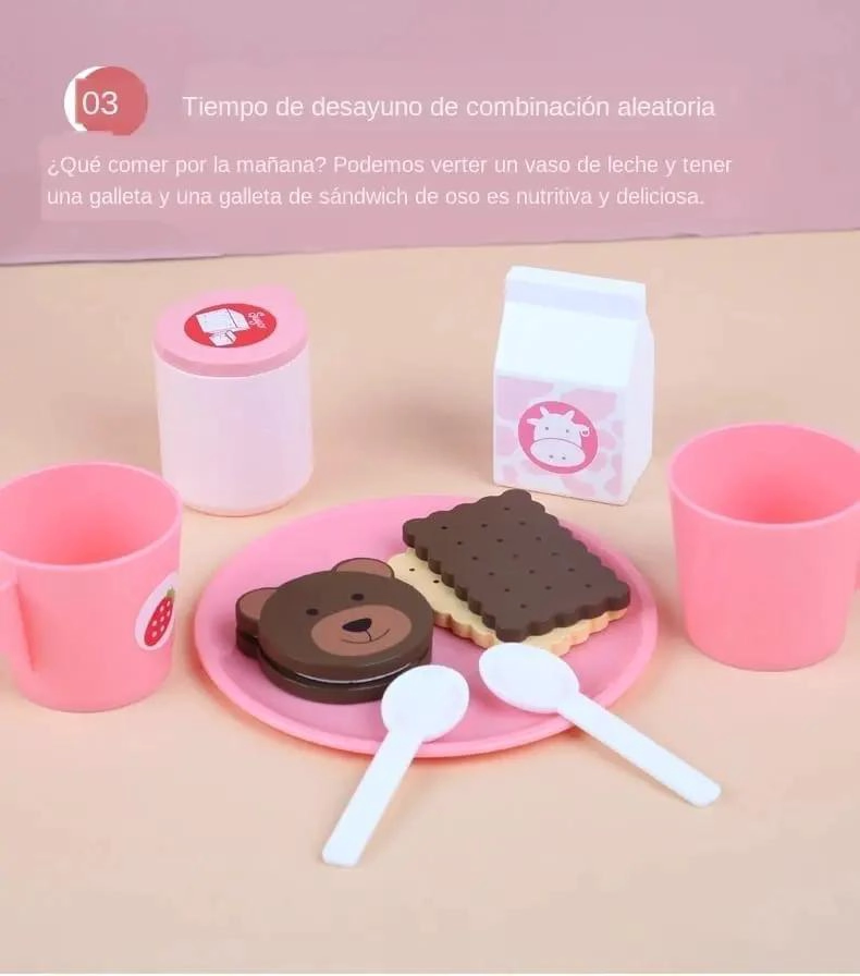 JUEGO DE MADERA COCINA CAFETERA PARA NIÑAS - 5