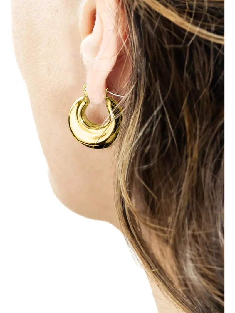AROS DE ACERO INOXIDABLE 316L PARA MUJER ESTILO URBANO - 2