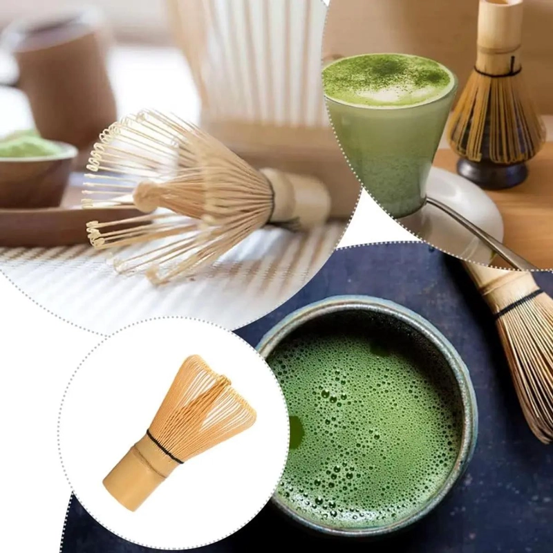 JUEGO DE UTENSILIOS DE BAMBU PARA PREPARAR TE  MATCHA CON BATIDOR Y CUCHARAS - 4