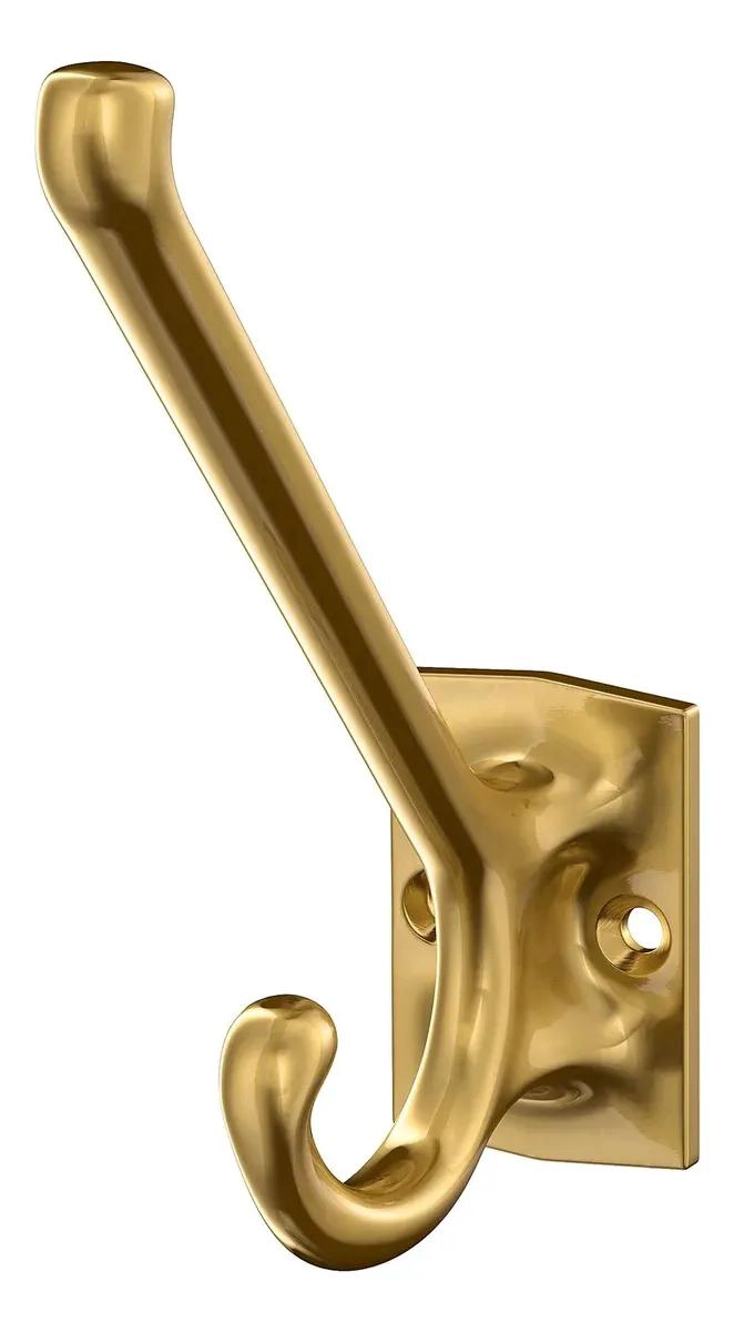 GANCHO DE PARED DECORATIVO EN ALUMINIO DORADO - 1