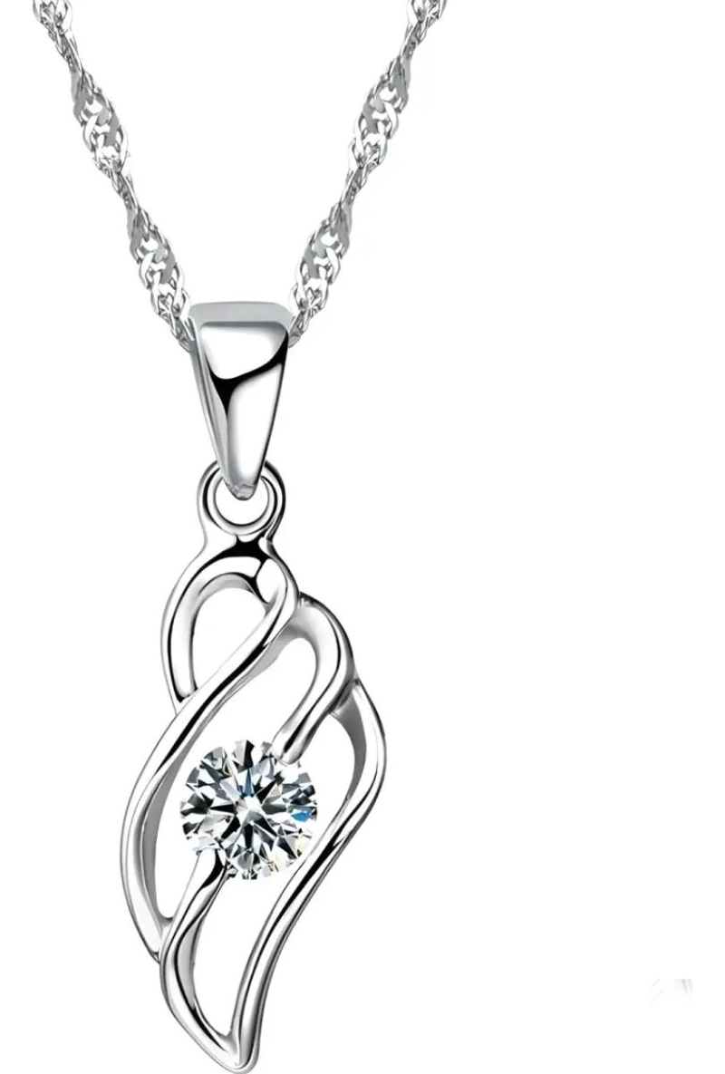 CONJUNTO DE AROS Y COLLAR DE PLATA 925 CON ZIRCONIA CUBICA - 3