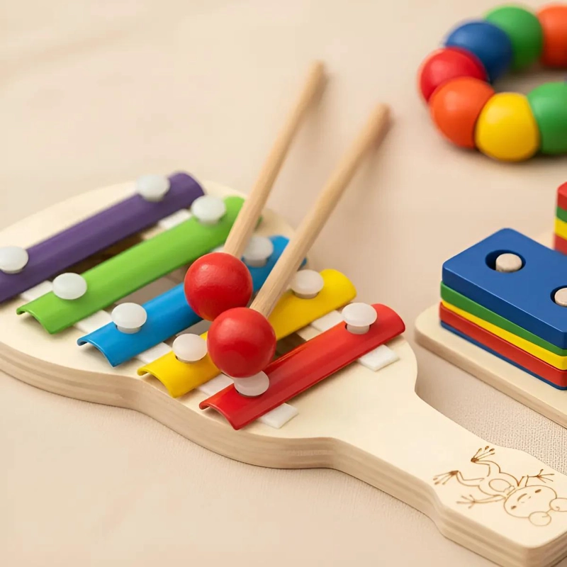 PACK DE 5 JUGUETES DIDACTICOS DE MADERA PARA APRENDER - 3