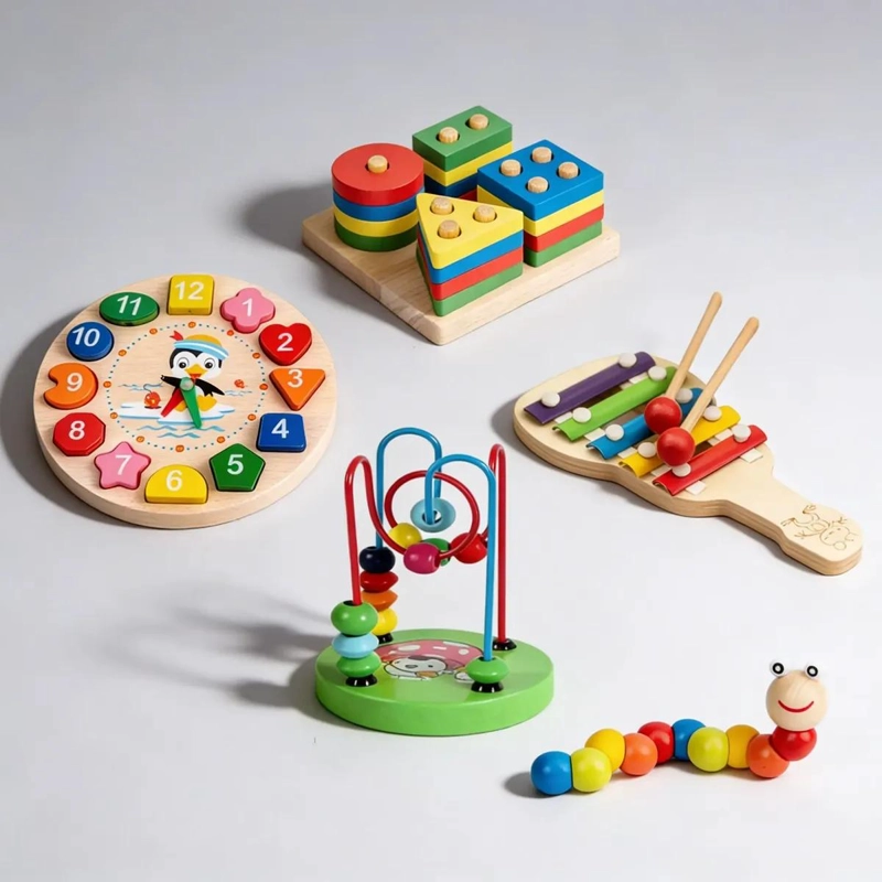 PACK DE 5 JUGUETES DIDACTICOS DE MADERA PARA APRENDER - 8