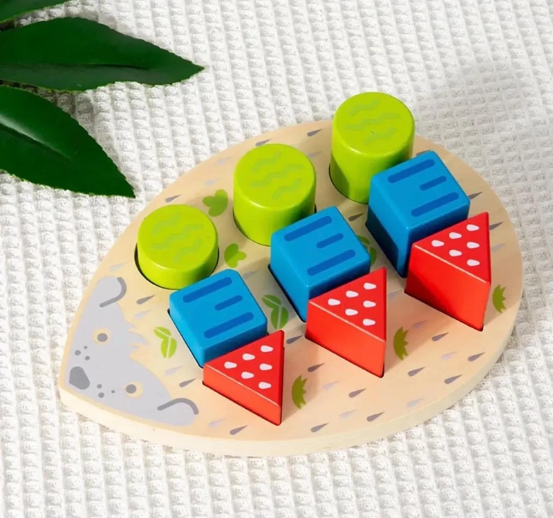 JUGUETE DE MADERA PARA CLASIFICACION DE FIGURAS GEOME TRICAS - 5