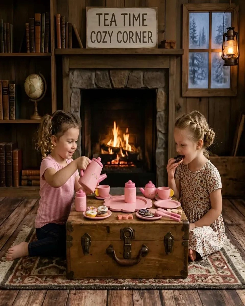 SET INFANTIL DE TE  Y PASTELERIA DE MADERA PARA NIÑOS - 3