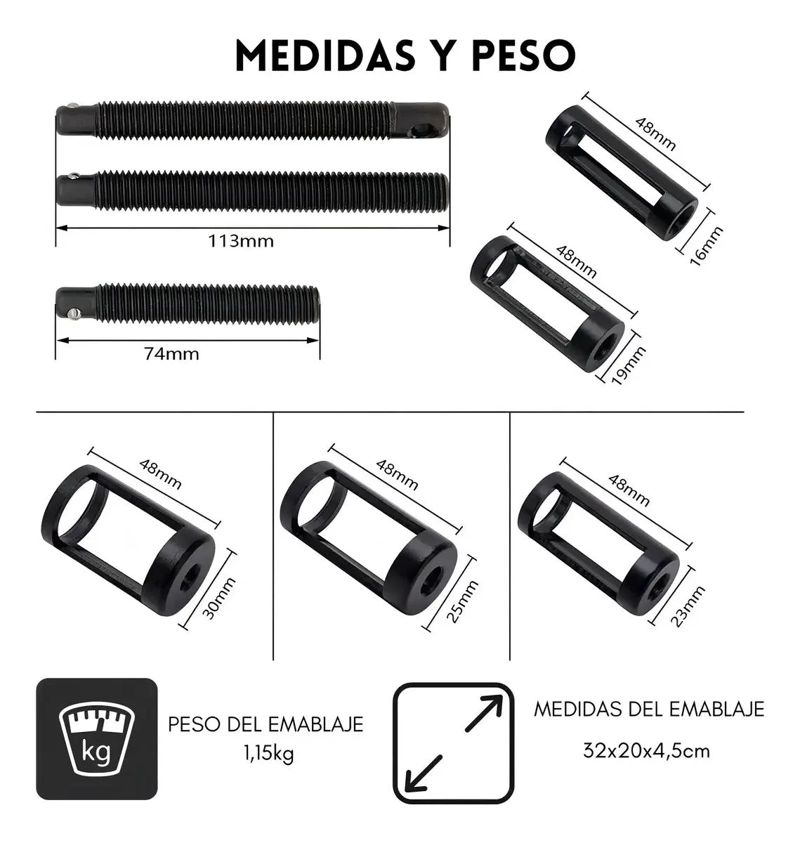 KIT EXTRACTOR DE VALVULAS AUTOMOTRIZ UNIVERSAL 10PCS - 6
