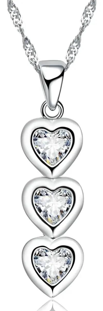 SET DE AROS Y COLLAR DE PLATA 925 CON ZIRCONIA PARA MUJER - 2
